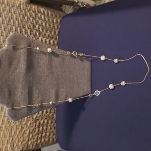 Chico's long adjustable bling bead necklace